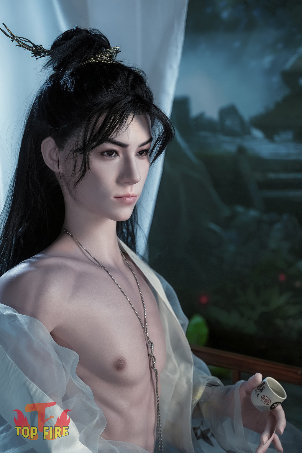 Max by Top Fire, 173cm male silicone doll with T70 head, editorial portrait