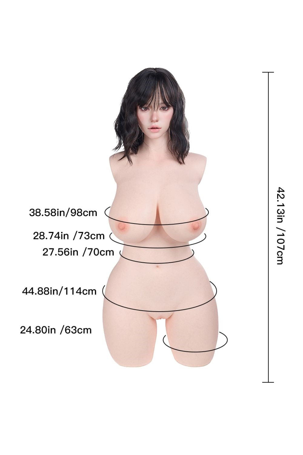 Erovenus Cassie Max Series silicone torso, product photograph 2
