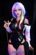 Lexie by FunWest Dolls, portrait in futuristic black and white styling