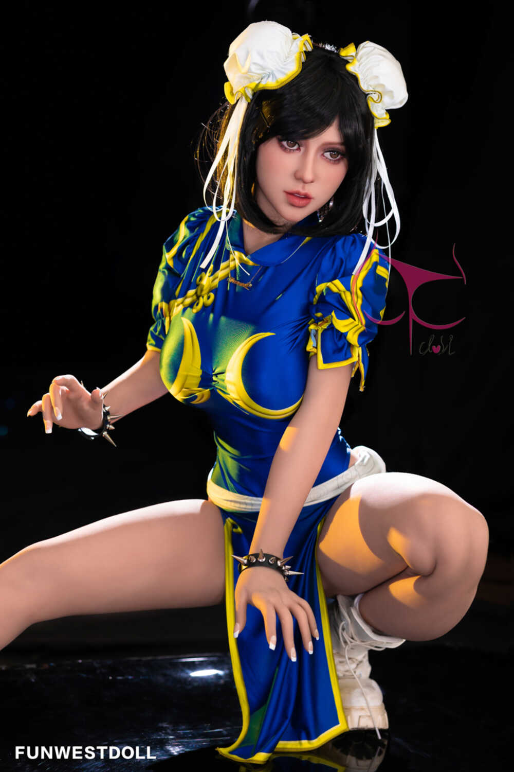 Lucy by FunWest Dolls, kneeling costume portrait