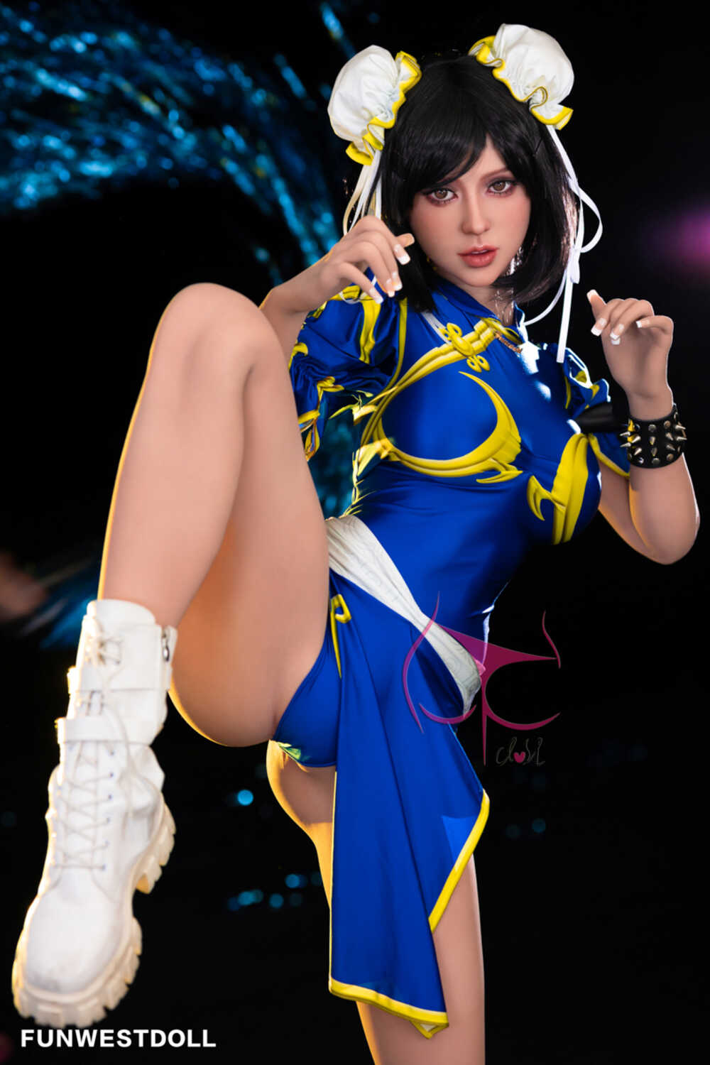 Lucy by FunWest Dolls, seated full costume view