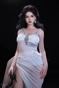 MD Doll Standing view of Judy holding a small dark accessory