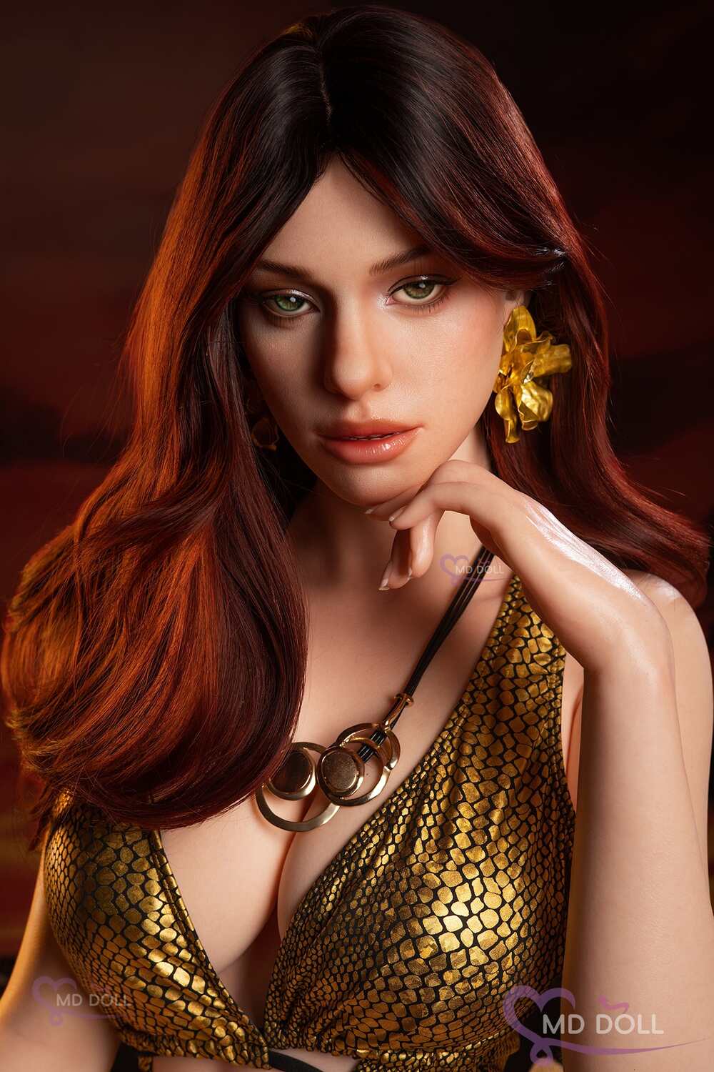 MD Doll Close portrait of Rose with her hand near her chin