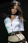 Lexie by FunWest Dolls, white blouse and brass-tone goggles