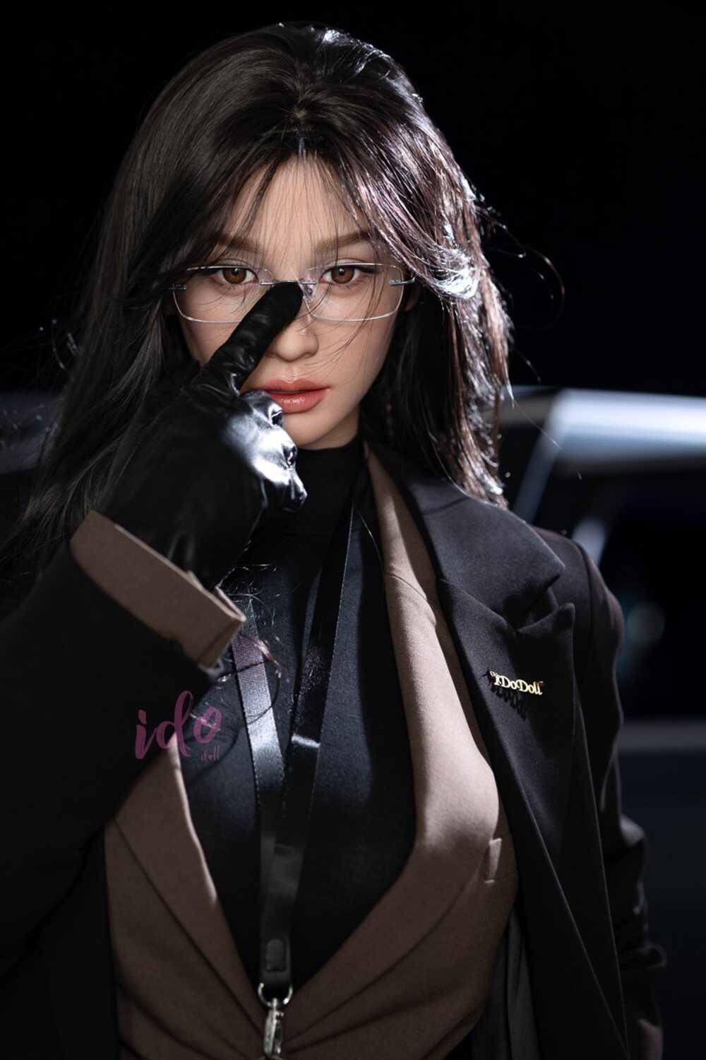 IDO Meilan: Suited portrait adjusting glasses