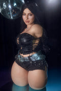 Climax Renata with matching head in black and silver styling, front three-quarter view