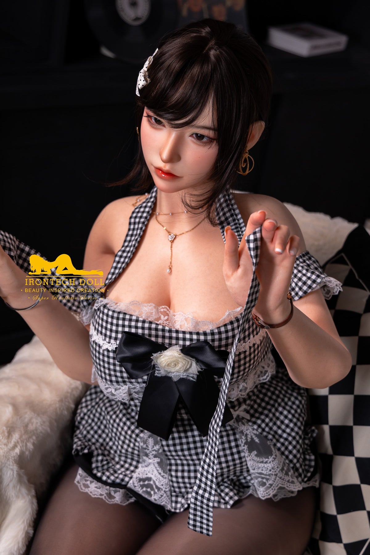 Irontech Mio Rising Star 165cm E-Cup silicone companion doll with brunette hair, photo 10