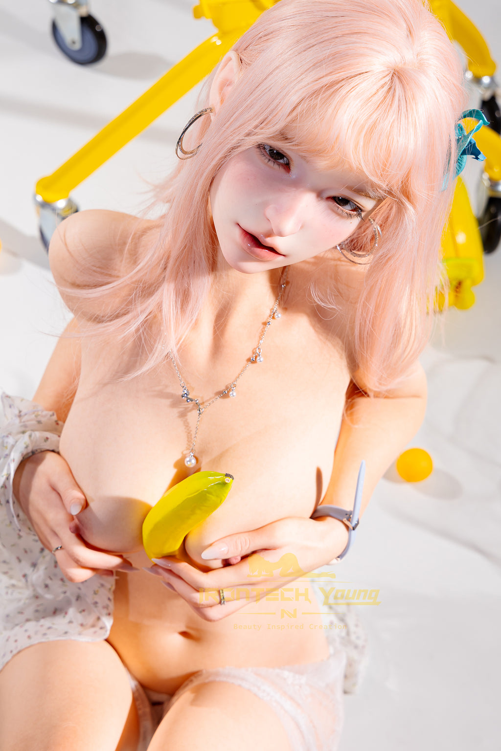 Irontech Mio Sunshine Traveler 166cm E-Cup silicone companion doll with pink hair, photo 11