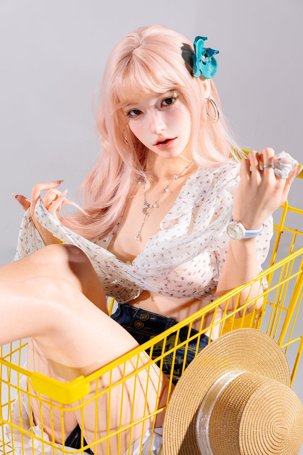 Irontech Mio Sunshine Traveler 166cm E-Cup silicone companion doll with pink hair, photo 9