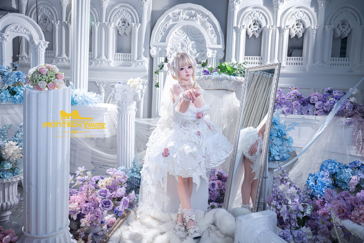 Irontech Momo Bridal 154cm E-Cup silicone companion doll with blonde hair, photo 1