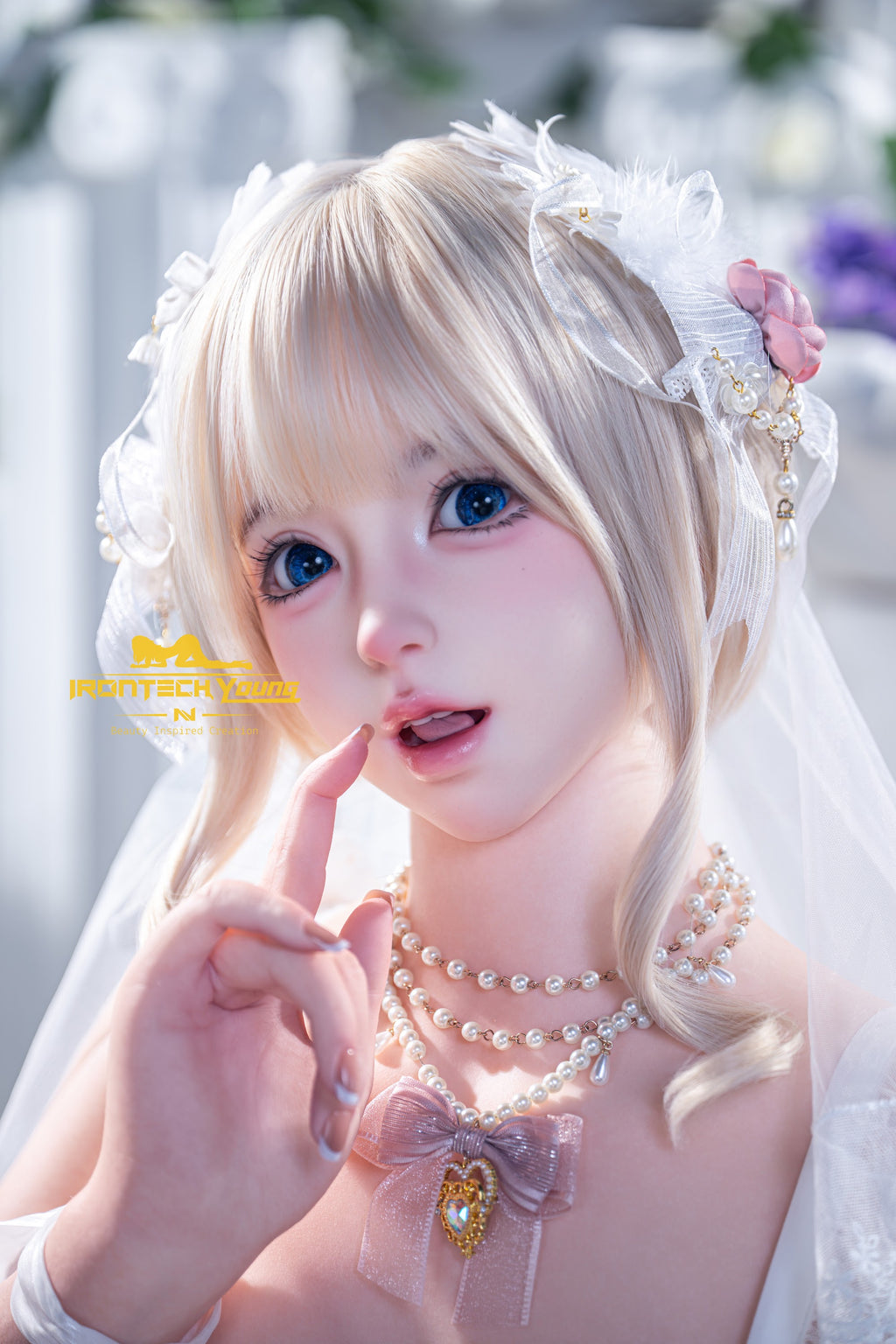 Irontech Momo Bridal 154cm E-Cup silicone companion doll with blonde hair, photo 11