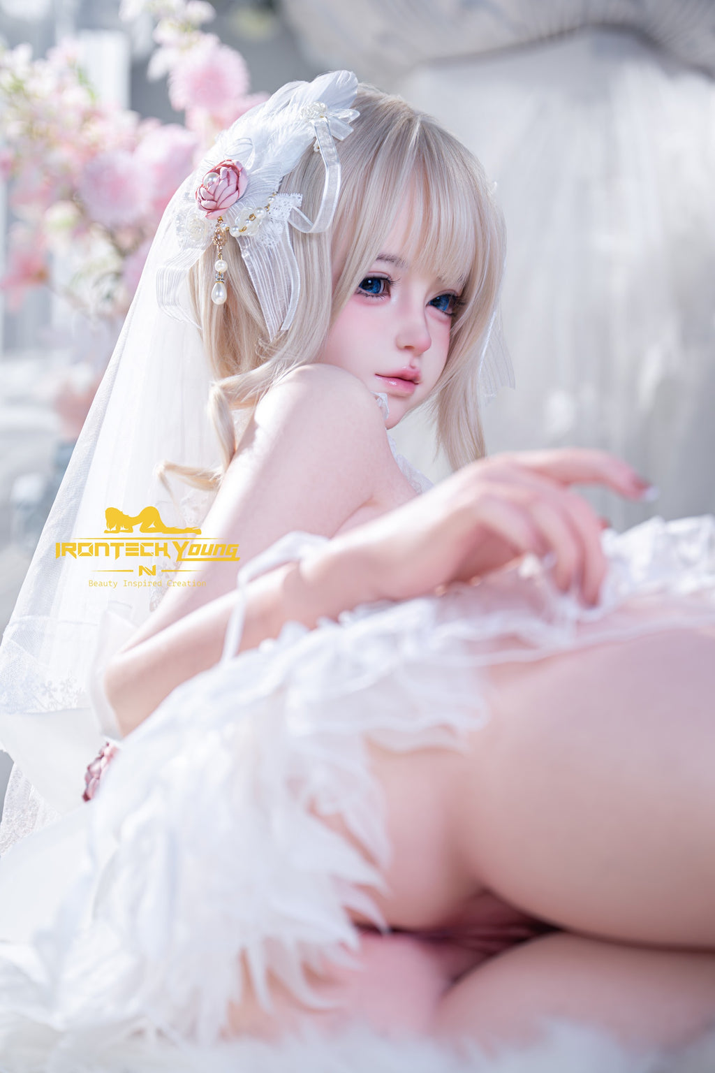 Irontech Momo Bridal 154cm E-Cup silicone companion doll with blonde hair, photo 12