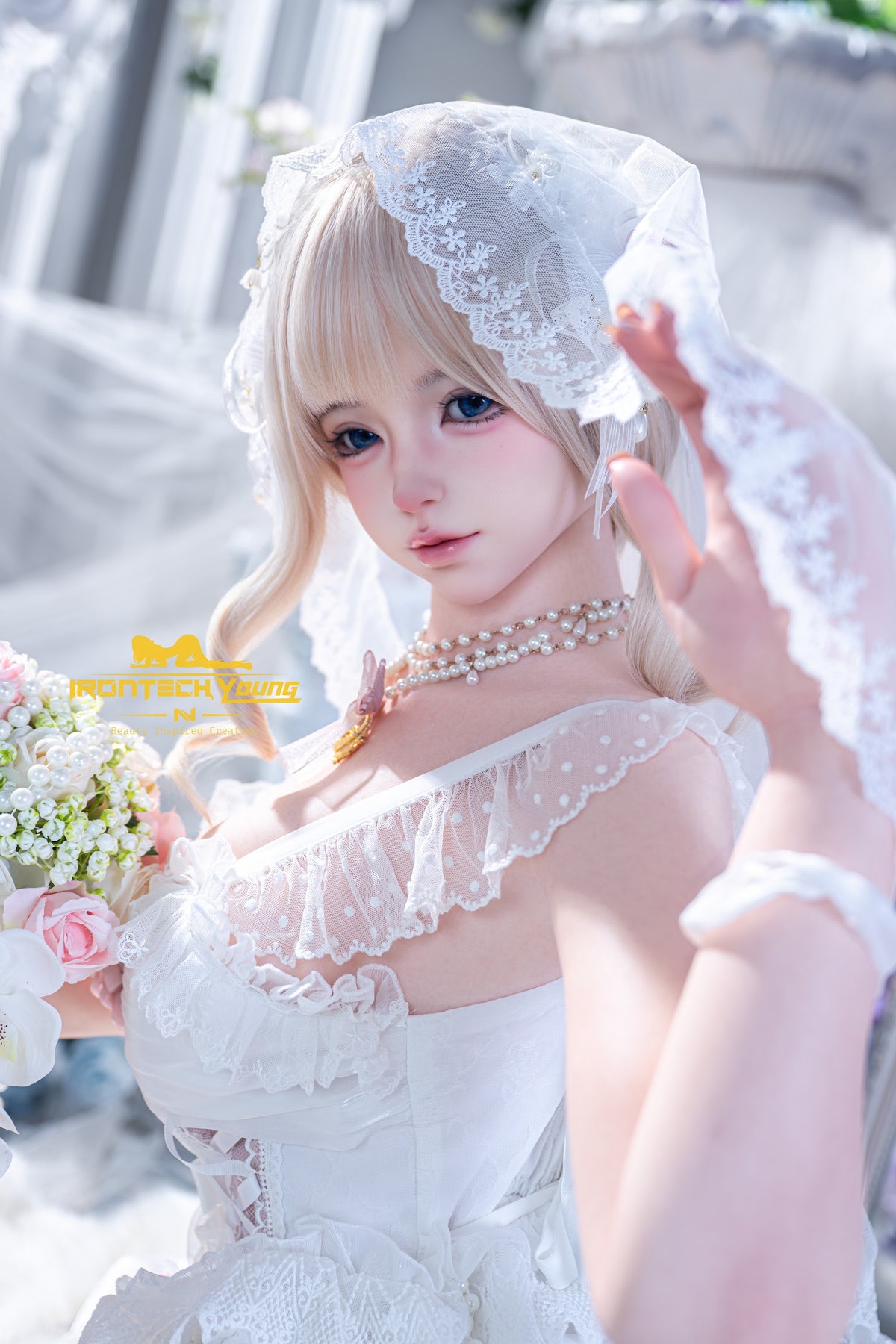 Irontech Momo Bridal 154cm E-Cup silicone companion doll with blonde hair, photo 4