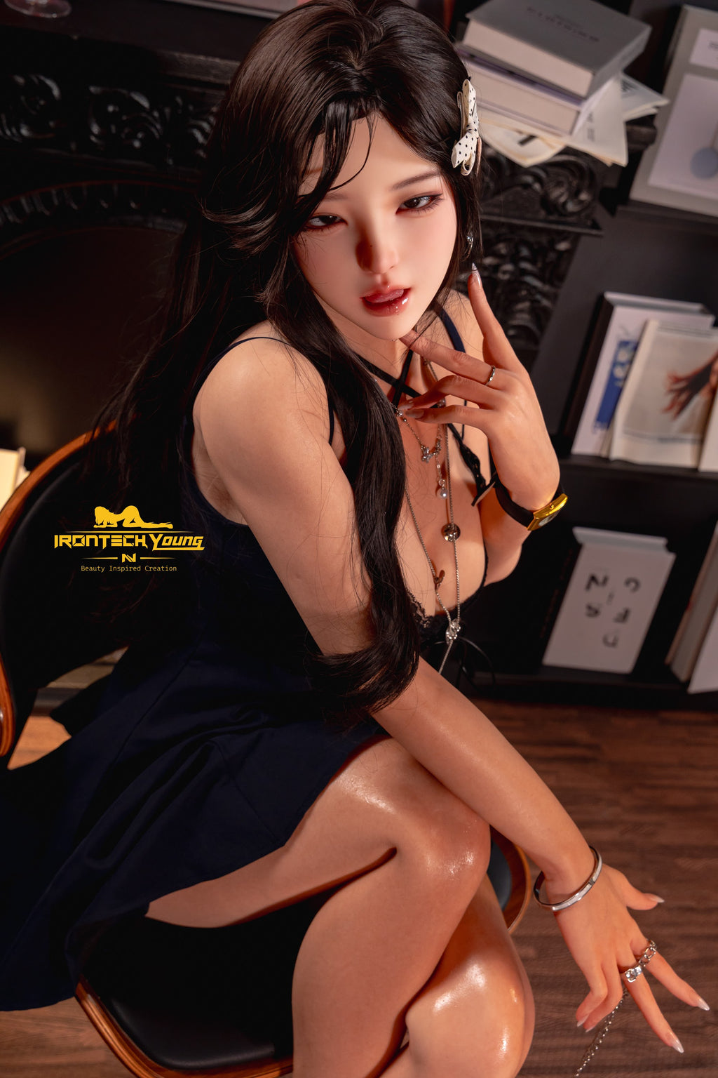 Irontech Ria Striking Beauty 166cm E-Cup silicone companion doll with black hair, photo 2