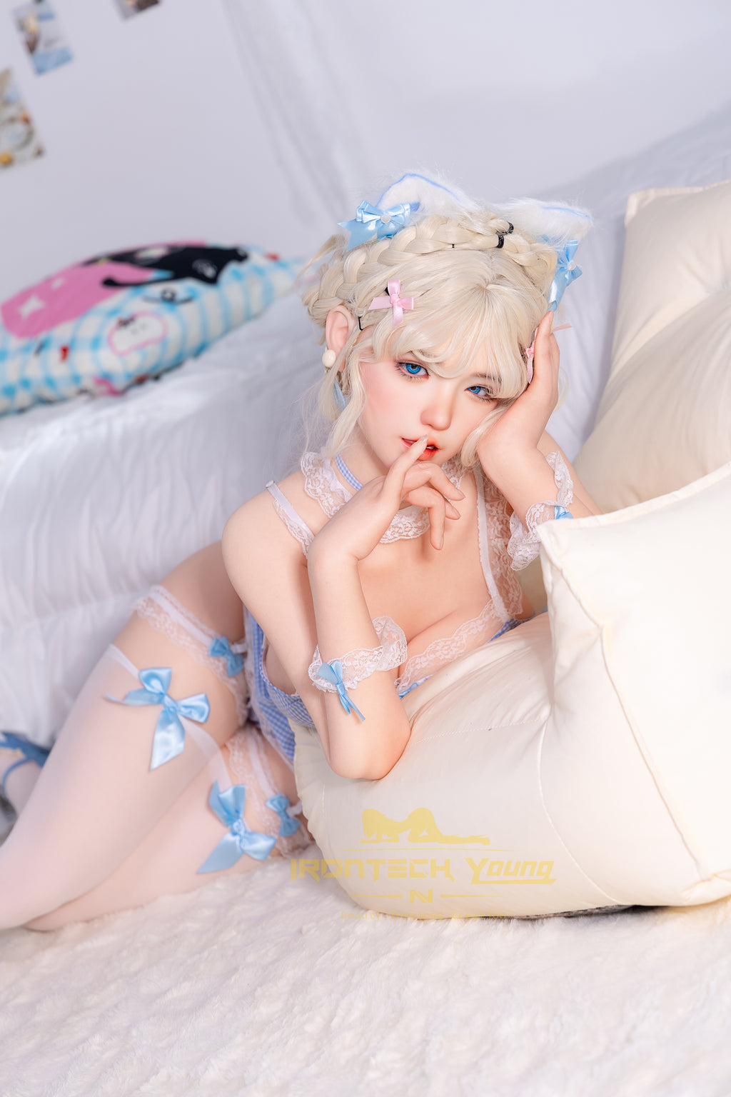 Irontech Zia Blue Fairy 154cm E-Cup silicone companion doll with blonde hair, photo 6