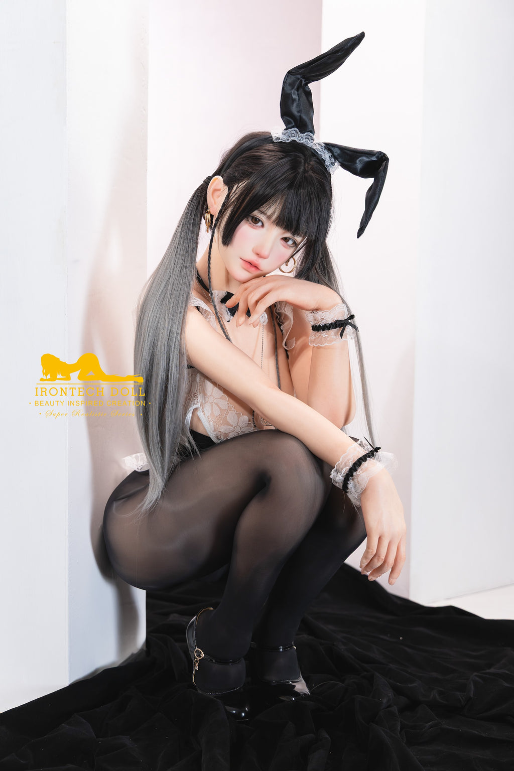 Irontech Zia Bunny 154cm E-Cup silicone companion doll with black hair, photo 7